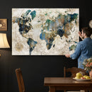 Framed Vintage World Map Wall Art – Abstract Map Canvas by MyGreatCanvas | Canvas Wall Art Prints | Photo Prints & Wall Decor