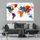 World Map Canvas Print – Framed Travel Map Wall Art for by MyGreatCanvas | Canvas Wall Art Prints | Photo Prints & Wall Decor