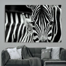 Zebra Wall Art – Zebra Close Up Wall Art – Framed Black by MyGreatCanvas | Canvas Wall Art Prints | Photo Prints & Wall Decor