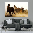 Horses and Cowboys Wall Art Canvas Print by MyGreatCanvas | Canvas Wall Art Prints | Photo Prints & Wall Decor