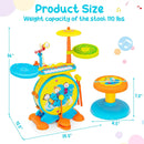 2-in-1 Kids Electronic Drum and Keyboard Set with Stool by LJGDeals