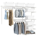 Adjustable Closet Organizer Kit with Shelves and Hanging Rods for 4 to 6 Feet by DirectDeals