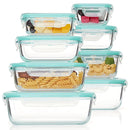 16-Piece Glass Food Storage Containers with Lids – Durable Set by 2Dropme
