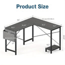 L-Shaped Corner Computer Desk with Storage Pocket | Wooden Home Office / Gaming by 2Dropme