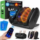 LX21 Foot and Calf Massager with Remote, Neuropathy & Plantar Fasciitis Relief, Granite Black