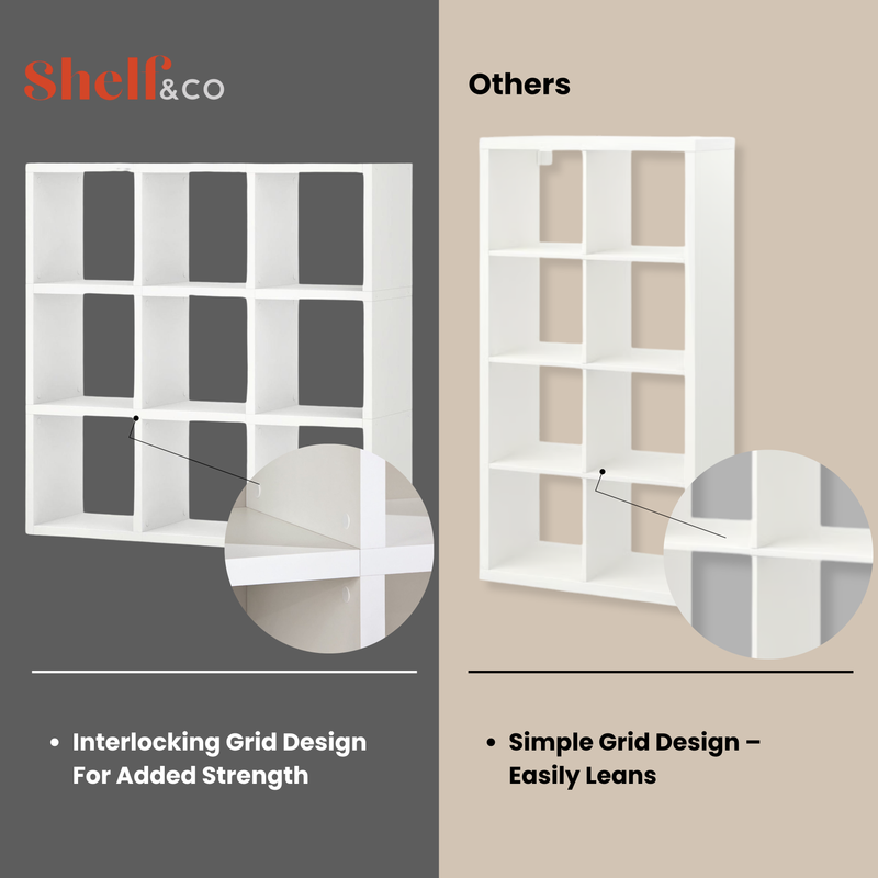 9 Cube Storage Unit – Customizable, Durable, Modern Cube Shelf BOON Cube Storage Shelf Combo 2/1x3