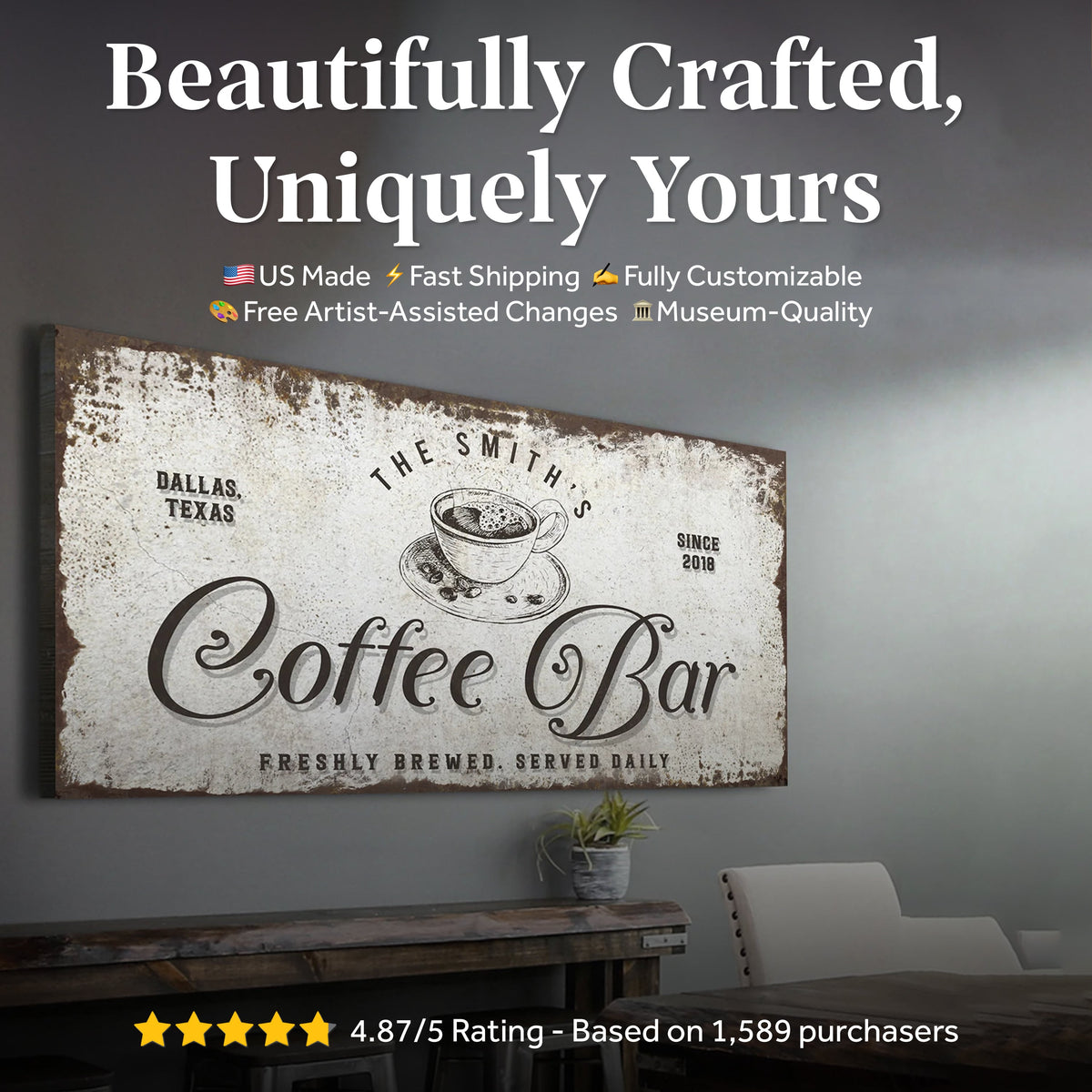 Coffee Bar Sign, photo 3 of 12