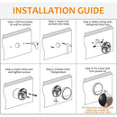 DLAC02 6-Pack 3CCT 3W Low Voltage LED Outdoor Half Moon Deck Lights Package, 12V-24V LED Step Patio Landscape Lights