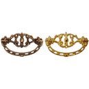 Elegant Cast Brass Victorian Bail Pull with Timeless Design in Two Finishes