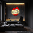 Kiss Dollars Plexiglass Neon Art, Dollars Neon Sign, Neon Light Sign, Neon Wall Art, Neon Sign, Neon Light Sign, Neon Gifts, Gamer Gifts