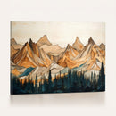 Rustic Wood Mountain Wall Art Print | Triptych Giclee Print
