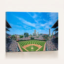 Wrigley Field Chicago Cubs Panoramic Art Multi-Piece Canvas