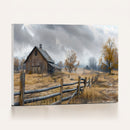 Rustic Autumn Farmhouse Wall Art Canvas Print – Serene