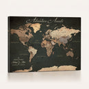 Custom Push Pin World Map Wall Art – Personalized Travel