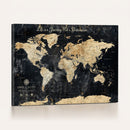 Custom Push Pin World Map Print – Personalized Canvas Wall