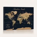 Personalized World Map Wall Art Print – Custom Push Pin