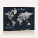 Personalized World Map Canvas – Custom Framed Push Pin