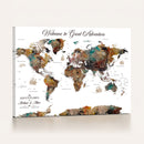 Customizable Framed World Map Canvas Print – Personalized