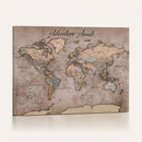 Custom Push Pin World Map Wall Art Canvas Print –