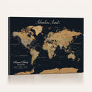 Personalized Family Travel Map Canvas – Custom Framed Push