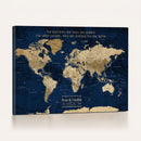 Personalized Framed Travel Tracker Map – Custom World Canvas
