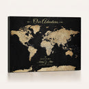 Personalized Push Pin World Map Canvas – Custom Framed