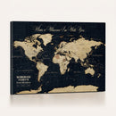 Personalized Push Pin World Map Canvas – Custom Framed