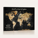 Framed Personalized Push Pin World Map – Custom Travel
