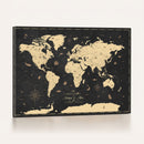 Personalized World Map Wall Art Canvas Print – Custom Push