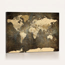 Large Framed Vintage World Map Wall Art Print for Home Wall