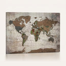World Map Canvas Print – Framed Detailed Map of the World