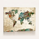 World Map Canvas Print – Framed Detailed Map of the World