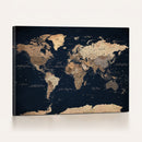 World Map Canvas Print – Detailed Map of the World Wall Art