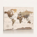 World Map Canvas Print – Framed Detailed Map of the World