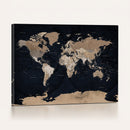 Grunge Wall Art World Map Canvas Print