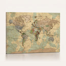 Vintage World Map Wall Art | Ready to Hang and Framed