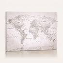 World Map Canvas Print – Detailed Map of the World Wall Art