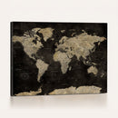 Push Pin World Map Canvas Wall Art Print, Interactive Travel