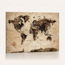 World Map Wall Art Canvas Print