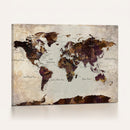 World Map Canvas Triptych – Colorful Global Wall Art for