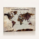 Custom Push Pin Map Wall Art Canvas Print – Personalized