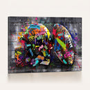 Graffiti American Football Helmet Street Art Wall Art Canvas