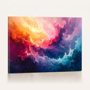 Colorful Abstract Canvas Wall Art Print, Vibrant Popup Color Art Print