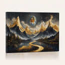 Abstract Mountain Wall Art Canvas Print Modern Landscape Painting Print