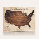 Personalized USA Push Pin Travel Map Canvas for Adventure Wall Decor