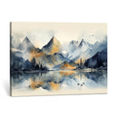 Lake Abstract Mountain Wall Art Canvas Print