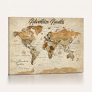 Vintage Custom Push Pin Map Print – Custom Adventure Travel