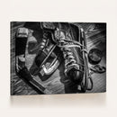 Old Pair of Mens Skates Wall Art Canvas, Men Skates Wall Art