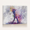 Watercolor Golf Swing Wall Art Canvas Print | Vibrant