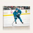 San Jose Sharks Ice Hockey Player Wall Art Canvas Print